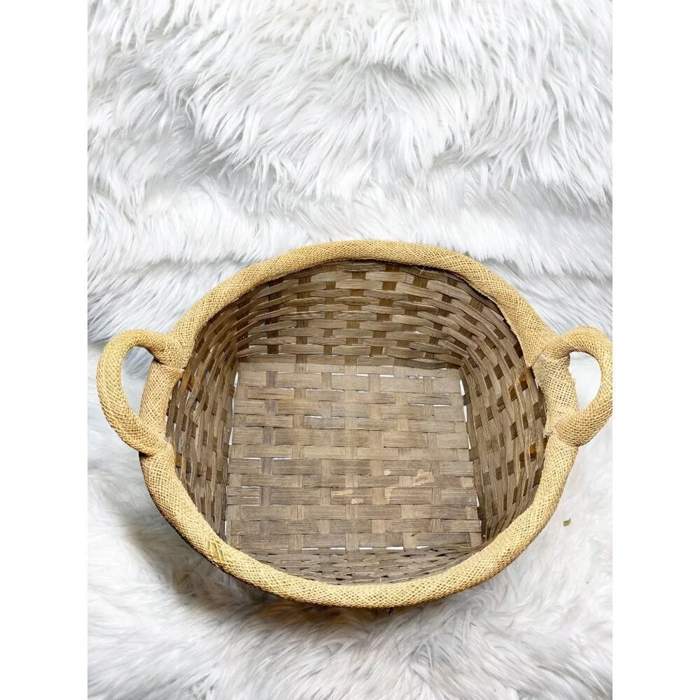 WOODEN ONION‎ GRAPHIC KITCHEN COTTAGE FARMHOUSE STORAGE BASKET, 16 x 13.5 x 9